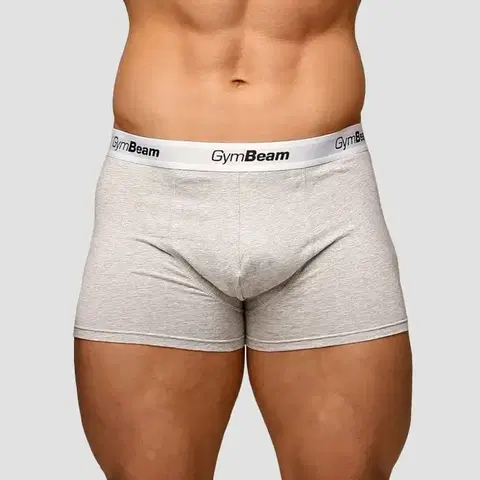 Spodné prádlo a plavky GymBeam Pánske boxerky Essentials 3Pack Grey  XXLXXL