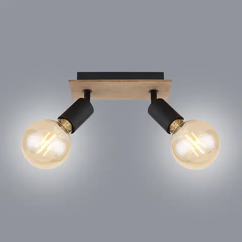 Moderné lampy do obývačky Luster 54008-2H Čierna a hnedá LS2