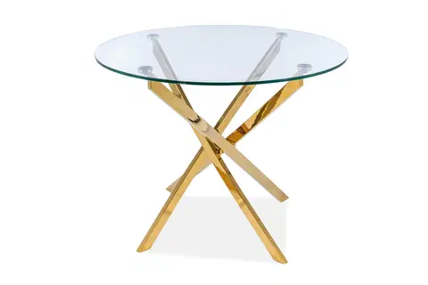 Jedálenské stoly  AGIP jedálenský stôl, číra / zlatá