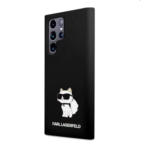 Puzdrá na mobilné telefóny Zadný kryt Karl Lagerfeld Liquid Silicone Choupette NFT pre Samsung Galaxy S23 Ultra, čierna 57983112898