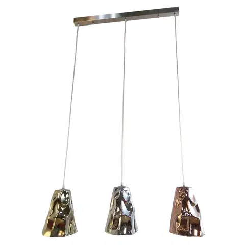 Závesné svietidlá KARE Závesná lampa KARE Crumble Dining Tricolore s dĺžkou 99 cm