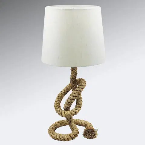 Stolové lampy Sea-Club Lanová lampa Lieke s bielym tienidlom