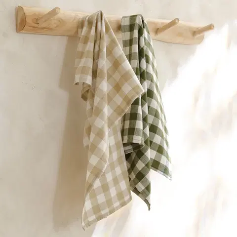 Utierky a uteráky Súprava 4 kockovaných utierok