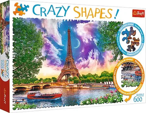 Hračky puzzle TREFL - Puzzle 600 Crazy Shapes - Paríž