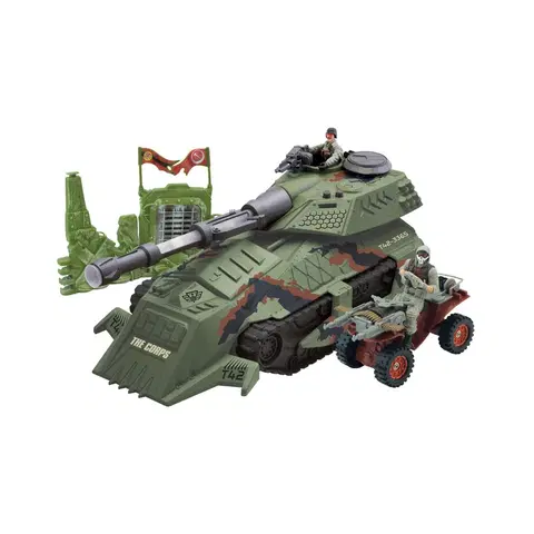 Hračky - dopravné stroje a traktory THE CORPS - Tank s vojakmi 2 ks, svetelnými a zvukovými efektmi 39 cm