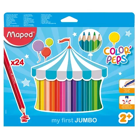 Hračky MAPED - Farebné ceruzky trojbo JUMBO Color' Peps 24ks