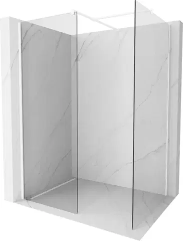 Sprchové dvere MEXEN/S - Kioto Sprchová zástena Walk-in 160 x 75 cm, transparent, biela 800-160-202-20-00-075