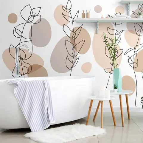 Abstraktné tapety Tapeta detail minimalistických rastliniek