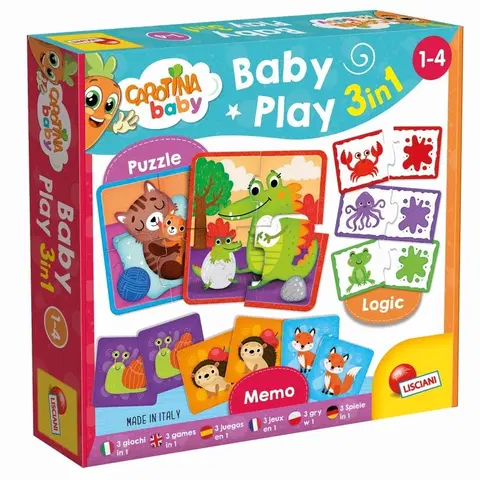 Hračky puzzle LISCIANIGIOCH - Carotina Baby - Laboratórium, Mix Produktov