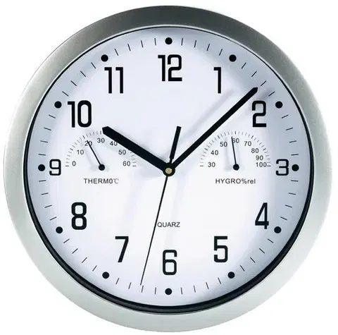 Hodiny Nástenné hodiny Mebus s teplomerom a vlhkomerom, 25 cm