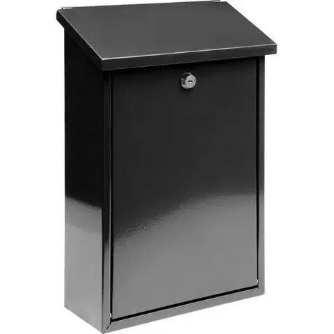 Poštové schránky Poštová schránka čierna, 40 x 25 x 10 cm