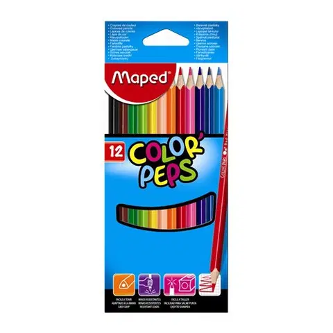 Hračky MAPED - Pastelky trojhranné "COLOR`PEPS", 12 ks