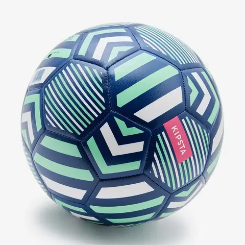 futbal Detská futbalová lopta Light Learning Ball veľkosť 5 modro-zelená