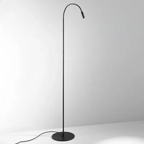 Stojacie lampy Egger Licht Egger Zooom stojaca LED lampa, flexibilné, čierna