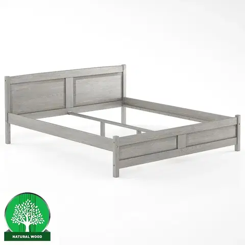 Drevené postele Posteľ borovica LK104–180x200 grey