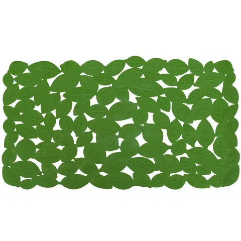 Koberčeky a rohože do kúpeľne Kúpeľňová predložka list J-6535 65X35 zelená