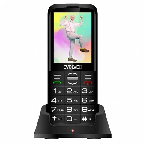 Mobilné telefóny Evolveo EasyPhone XO, mobilný telefón pre seniorov s nabíjacím stojanom, čierny