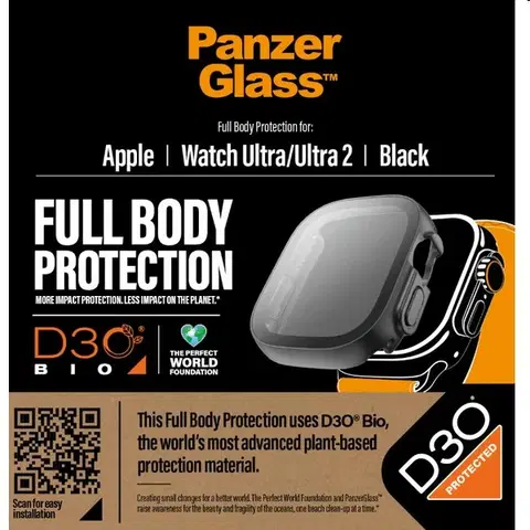 Príslušenstvo k wearables Tvrdené sklo Full Body D3O PanzerGlass pre Apple Watch Ultra, Ultra 2