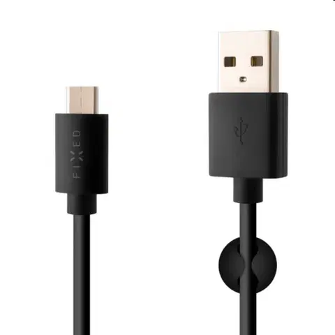 USB káble FIXED Dátový a nabíjací kábel USBUSB-C, USB 2.0, 60 W, 2 m, čierny FIXD-UC2M-BK