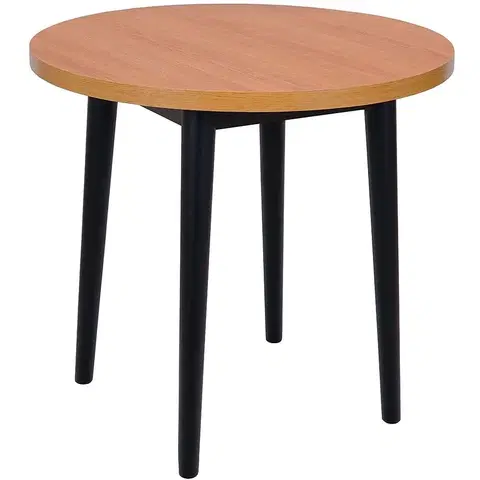 Jedálenské stoly Stôl Gary 80 Dub prirodzené/čierna