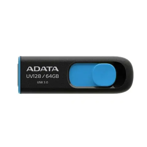 USB Flash disky USB kľúč A-DATA UV128, 64GB, USB 3.1 - rýchlosť 90/40 MB/s (AUV128-64G-RBE)
