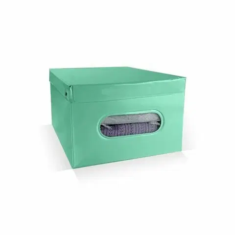 Úložné boxy Compactor Skladací úložný box PVC so zipsom Compactor Nordic 50 x 38.5 x 24 cm, zelený