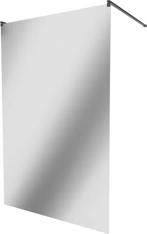 Sprchové dvere MEXEN/S - KIOTO samostatne stojaca sprchová zástena 110 x 200 cm, zrkadlové, čierna 800-110-002-70-50