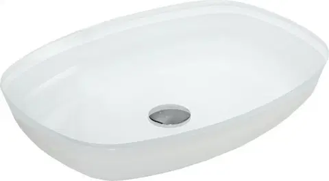 Kúpeľňa MEXEN - Araks sklenené umývadlo 54x39 cm, biela 24155430