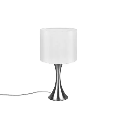 Stolové lampy Trio Lighting Stolná lampa Sabia, Ø 20 cm, biela/niklová