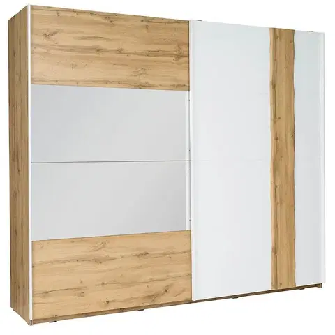 Šatníkové skrine Skriňa Wood 11 200 cm biela/wotan