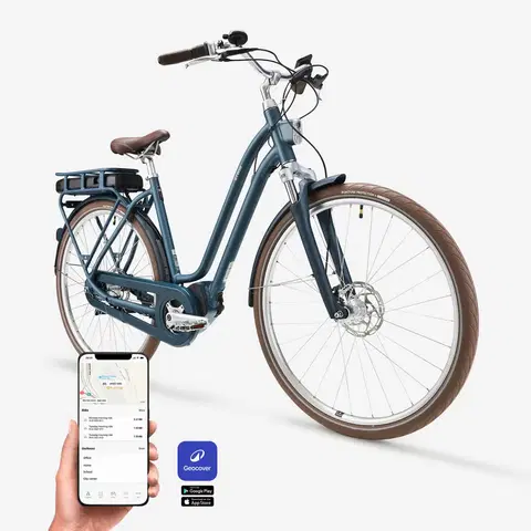 elektrobicykle Mestský elektrický bicykel Elops 920 E Connect tmavozelený