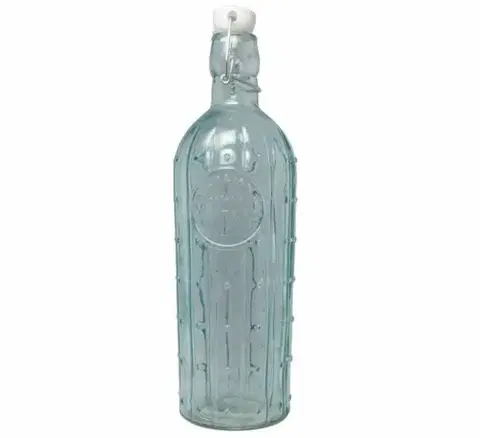 Shakery Kinekus Fľaša sklenená 1000ml, s patentným uzáverom, okrúhla