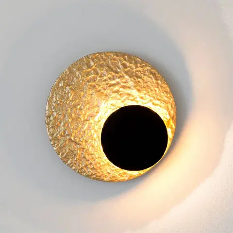 Nástenné svietidlá Holländer Nástenné LED svietidlo Infinity v zlatej Ø 20 cm