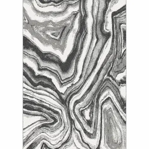 Koberce a koberčeky KONDELA Sinan koberec 100x150 cm biela / čierna / vzor