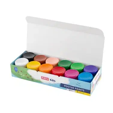 Hračky EASY - Plakátové farby v kelímku 12 farieb