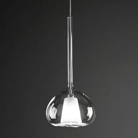 Závesné svietidlá URBAN by Sforzin Závesná lampa Beba, 1-plameňová v priehľadnej