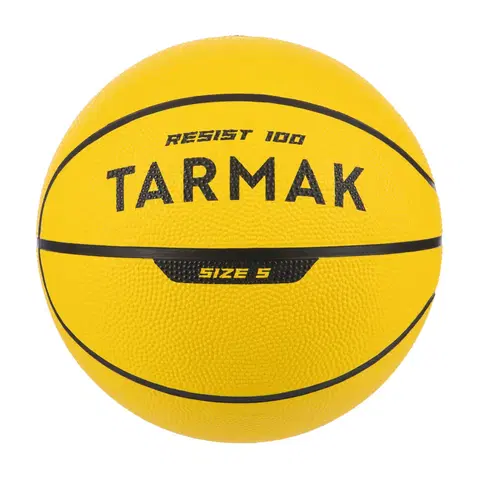 lopty Basketbalová lopta R100 veľkosť 5 žltá.