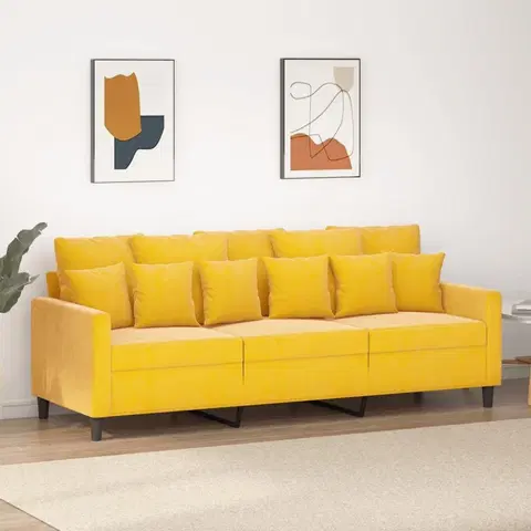 Pohovky a gauče 3miestna pohovka Dekorhome Žltá