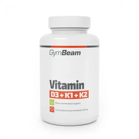 Vitamín D GymBeam Vitamín D3+K1+K2 120 kaps. bez príchute