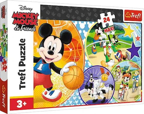 Hračky puzzle TREFL - Puzzle 24 Maxi - Čas na šport! / Disney
