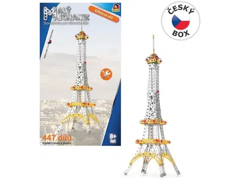 Hračky stavebnice MADE - Malý Mechanik Veža Eiffelova, 447 dielikov