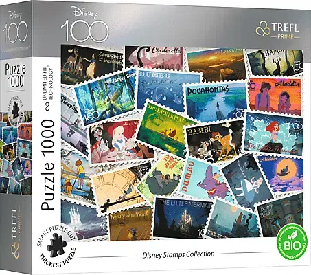 Hračky puzzle TREFL - Puzzle 1000 UFT - Zbierka známok Disney / Disney
