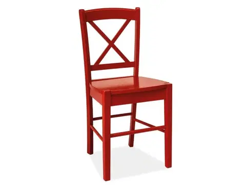 Jedálenské stoličky a kreslá Jedálenská stolička CD-56 Signal Červená