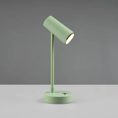 Stolové lampy Reality Leuchten Stolová LED lampa Lenny CCT s batériou, zelená