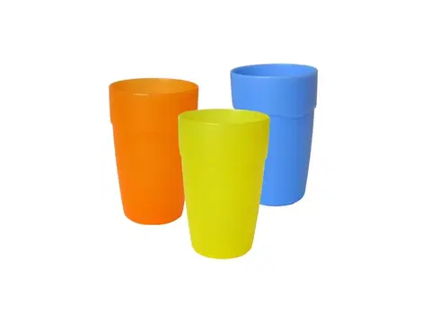 Poháre TVAR - Pohár plast 0,3 l rôzne farby