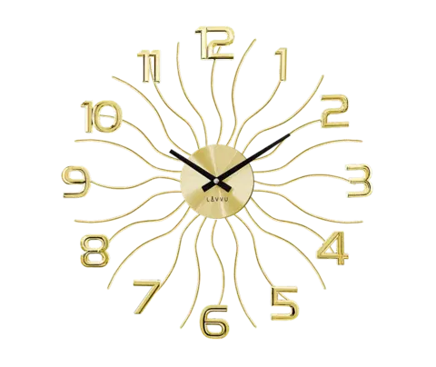 Hodiny Nástenné hodiny Lavvu Sun LCT1221 zlaté, 49 cm
