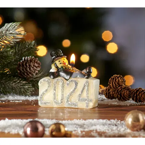 Drobné dekorácie a doplnky Novoročná sviečka "Kominárik"
