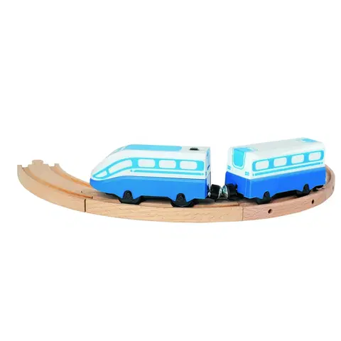 Drevené vláčiky Bino Osobný vlak na batérie, 24,5 cm