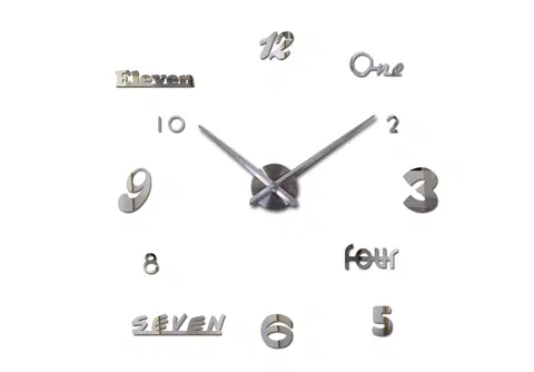 Hodiny 3D Nalepovacie hodiny DIY Clock Cladding XL006SL, Mirror 120cm