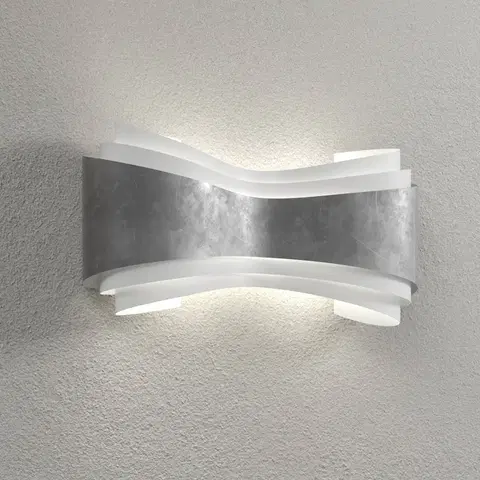 Nástenné svietidlá Selène Ionica - nástenné svietidlo LED so strieborným listom